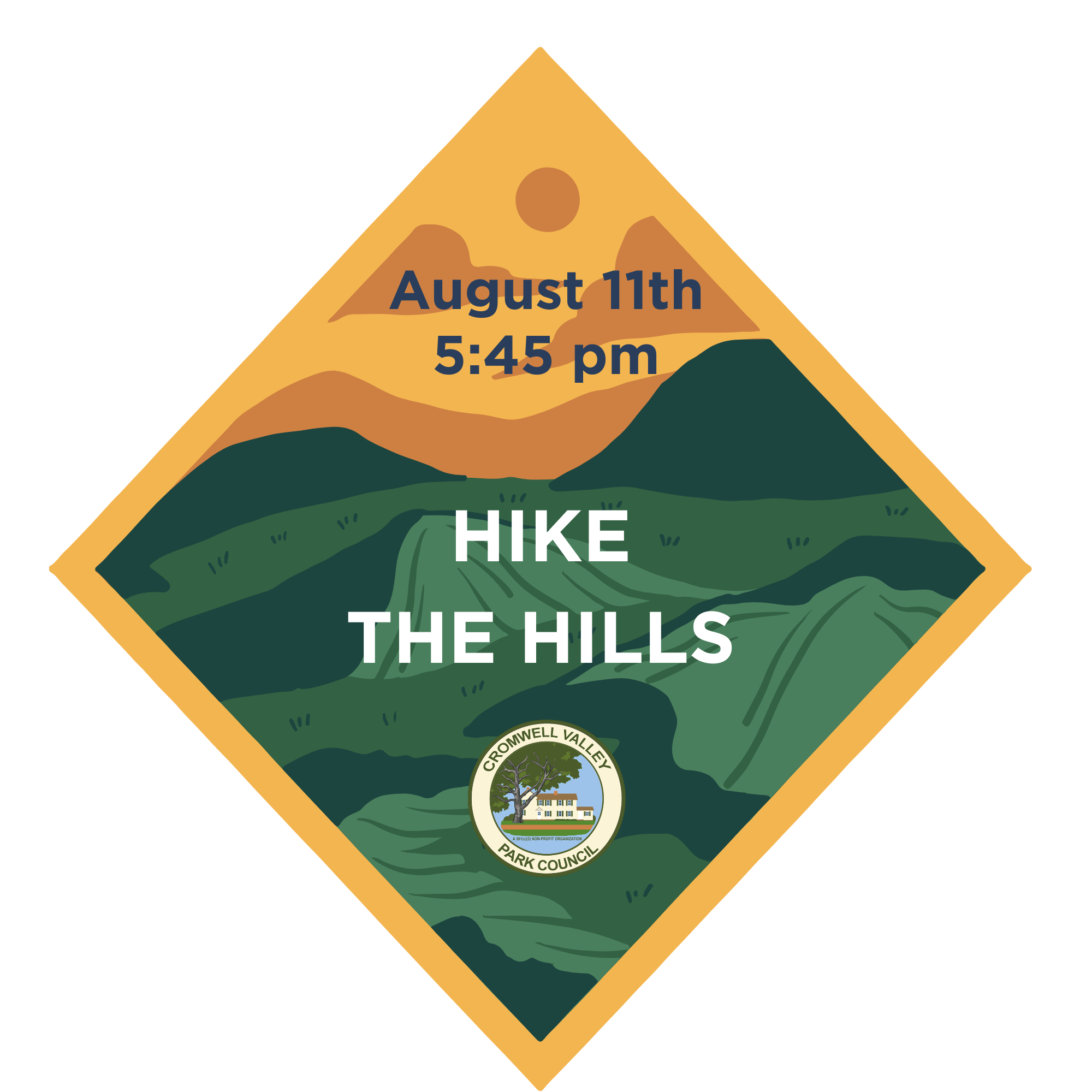 5-mile Hike the Hills - Tuesday, August 11th - 5:45 pm - logo